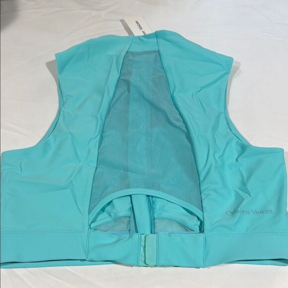 Outdoor Voices Splash Knit Zip Front Bra Women's Capri medium - Picture 3 of 7